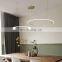 Modern Circle Chandelier Indoor Decor Ring Pendant Light For Living Room Dinning Room Holl Lobby