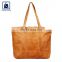 Cotton Lining Material and Zip Closure Type Eye Catching Design Fashionable Women Genuine Leather Shopper Bag