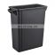 65 Liter Wholesale cheap slim plastic storage dustbin rectangular dust bin 15 gallon trash can with handle