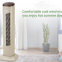 Ventilador de torre eléctrico de plástico de 29'' con temporizador de 120 minutos