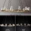 Copper Industrial Style Glass Lampshade Chandelier Ceiling Light Fixture For Living Dining Room Bedroom Kitchen Island Foyer