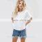 2016 New arrival women 95%cotton 5%spandex short sleeve fashion women t shirt with cheap price TS028