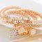 Fashion gold solid cube pendant chain bracelet charms jewelry design for girls