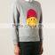 Customized Newest Design Fashion Crewneck Smile Face Design Sweatshirts for men