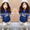 2015 China supply boutique autumn girls jeans coat sets for 2-8 years girls dress