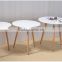 Modern round design wooden cafe table