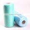 Disposable industrial nonwoven cleaning wipes in rolls