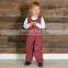 Adorable baby boutique clothes for baby boy Corduroy John John red Longall