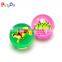 Customized fashion design clear bouncy ball with 3D toy
