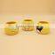 7*9cm Various face expression smile yellow small mini table pot for home centerpiece