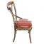 antique bronze metal cross back dining chair