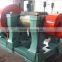 Rubber crusher plant unit for waste tire recycling / two rolls tire crusher machine for making rubber powder