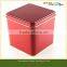 Fashion Red Color Wedding Gift Metal Rectangle Tin Box