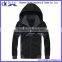 Men's knitted jacket with hood, men's jacket with inner placket, men's fleece jacket
