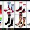 Long bulk wholesale custom colorful football /soccer thigh high socks