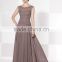 Popular Elegant Long A-Line Scoop Beaded Cap Sleeve Chiffon Mother Dress Chiffon Evening Party Dress Custom Made HA-020
