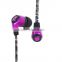 Unique printing cable earphone headphones for mp3 players cheap colorful earphone wholesale, shenzhen mobile phone accessories