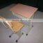 Adjustable wooden student desk and chair