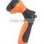 8 Patterns Solid Metal Hose Nozzle Thumb Control Garden spray gun