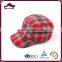 Hot new products red grid comfortable military hat for 2015