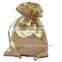 Top Style Gold Plain Wedding Satin Gift Bag