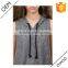 women blank sleeveless quality wholesale plain hoodies