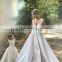 NSM-24 2015 Latest Design A-Line Sleeveless White Full Length Tulle Mother and Daughter Dress Design