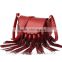 latest women fashion red leather shoulder messenger bags manufacturer