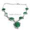 The Memories !! Dyed Emerald 925 Sterling Silver Necklace, Silver Jewellery 925, Sterling Silver Jewellery