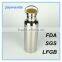 portable design single wall stainless steel sports water bottle