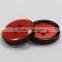 fantastic red and black square holes resin button