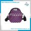 Outdoor Picnic Eco-friendly Food Holder Travel Organizer Neoprene Lunch Box Bag Tote With Adjustable Shoulder Strap