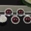 Deep Red sewing imitation pearl rhinestone button