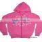 Girl Fashion Polyester Zipper Up Fleece Hoodie