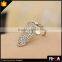 Factory Direct High Quality Micro Pave Full Crystal Finger Nail Ring