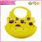 Large Colorful Promotional Silicone Baby Bib with Funny Design