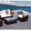 Latest collection fasionable black and red outdoor rattan sofa