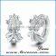 Silver Women Charms Blue Crytal Big Blue Earrings 2015 New Product