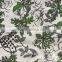 simple green floral print polyester cotton blend fabric for handbag lining