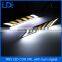 Factory Price 12v Cob Drl Led waterproof Day Running Lights with turn signal for Universal Cars
