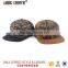 wholesale cheap flat bill cap/leather patch custom hat