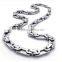 Hot Selling Polishing Silver Link Chain Jewelry Mens Punk Stainless Steel Byzantine Necklace