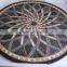 Black Round Marble Stone Inlay Dinning Table Top Pietra Dura Table Top