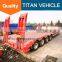 TITAN heavy 150 ton low bed trailer , gooseneck 4 axis lowboy 150 ton trailer