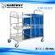 stainless steel medical cart medicine hospital trolley