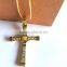 Fashion 316L stainless steel fast and furious gold cross necklace