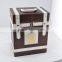 Chinese Factories Wholesale Custom High-grade PU Leather 6 Bottles of Red Wine Box, Brown Storage Box