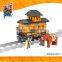 DIY building blocks model train set with lovely horse plastic toys for kids