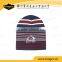 Jacquard customized football team embroidery logo knitted hat