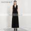 Guangzhou Factory Wholesale New Fashion Wed Leg Sexy Black Sleeveless Ladies Jumpsuits For Women 2016